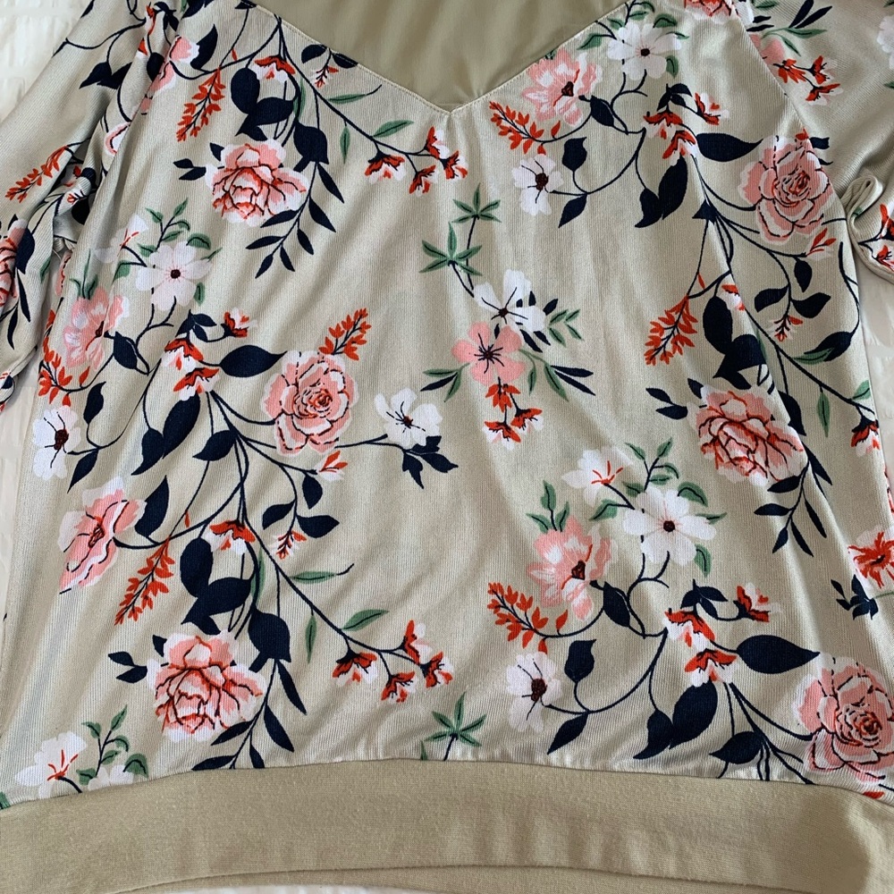 Lula Roe Floral & Mesh Top - Picture 15 of 16